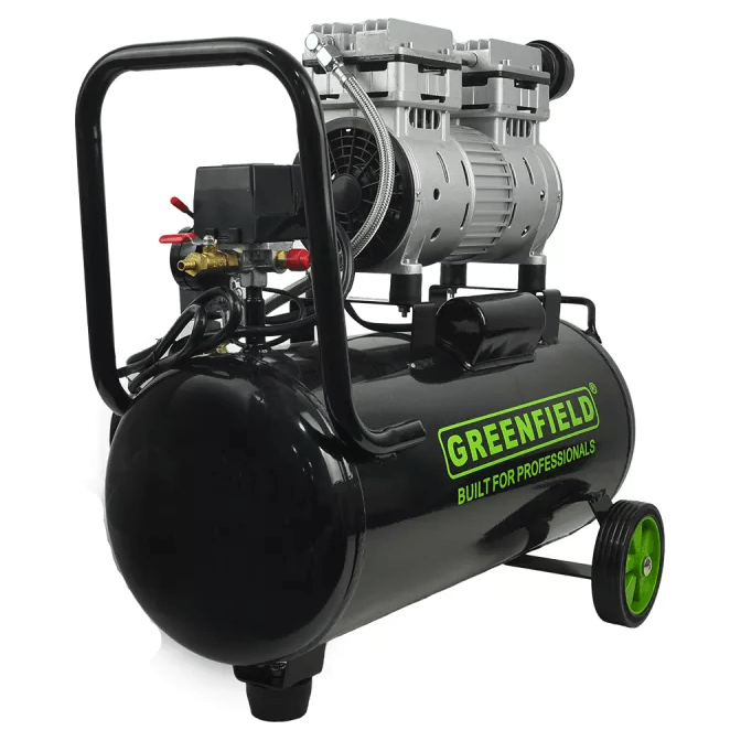 Greenfield GAC30-D 1 HP Oil-Less Air Compressor with Direct Heat Sink 30L Cap 750W - KHM Megatools Corp. Greenfield GAC30-D 1 HP Oil-Less Air Compressor with Direct Heat Sink 30L Cap 750W - KHM Megatools Corp.